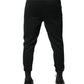 Black Cotton Blend Jogger Sweatpants Pants