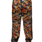 Multicolor Marble Satin Men Tracksuit Pants