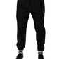 Black Cotton Men Jogger Sweatpants Pants