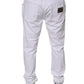 White Cotton Stretch Skinny Men Denim Jeans