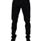 Black Cotton Stretch Slim Fit Men Denim Jeans