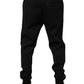 Black Polyester Men Jogger Sweatpants Pants