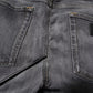 Dark Gray Washed Cotton Skinny Men Denim Jeans