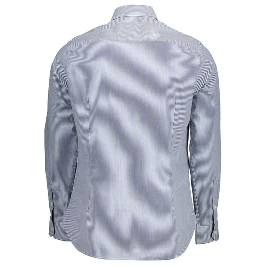 Blue Cotton Men Shirt