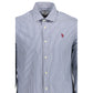 Blue Cotton Men Shirt