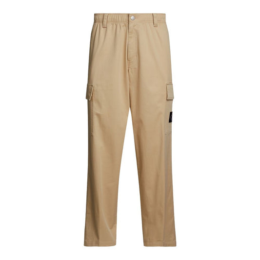 Beige Cotton Jeans & Pant