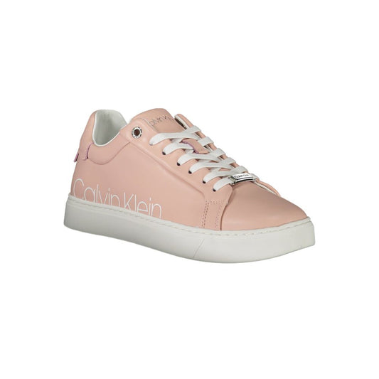 Pink Leather Women Sneaker