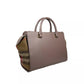 Small Banwell Leather Tote Bag Purse Grey Mink