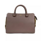 Small Banwell Leather Tote Bag Purse Grey Mink