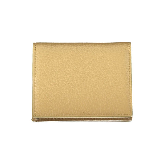 Beige Leather Wallet