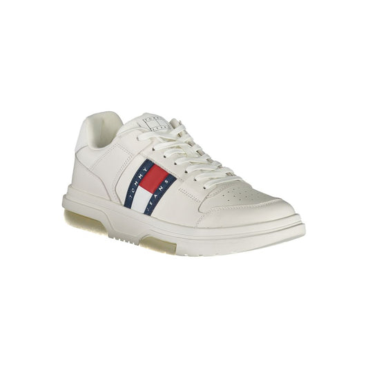 White Polyethylene Men Sneaker