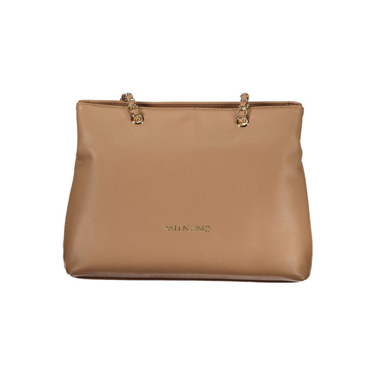 Beige Polyethylene Women Handbag