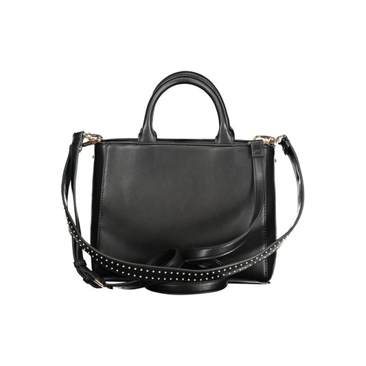 Black Polyethylene Women Handbag