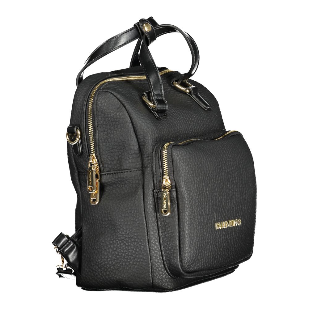 Black Polyethylene Women Backpack