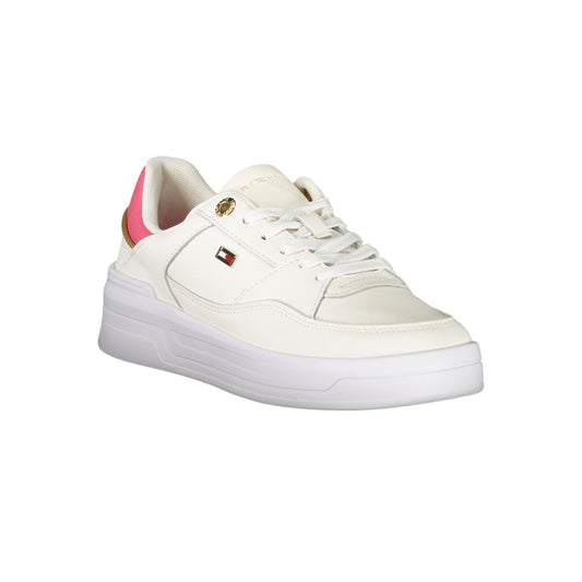 White Polyethylene Women Sneaker