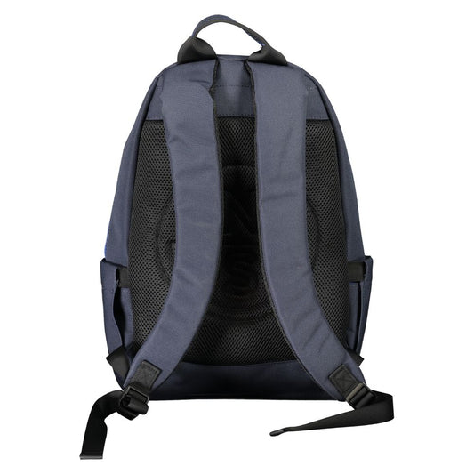 Blue Polyester Men Backpack