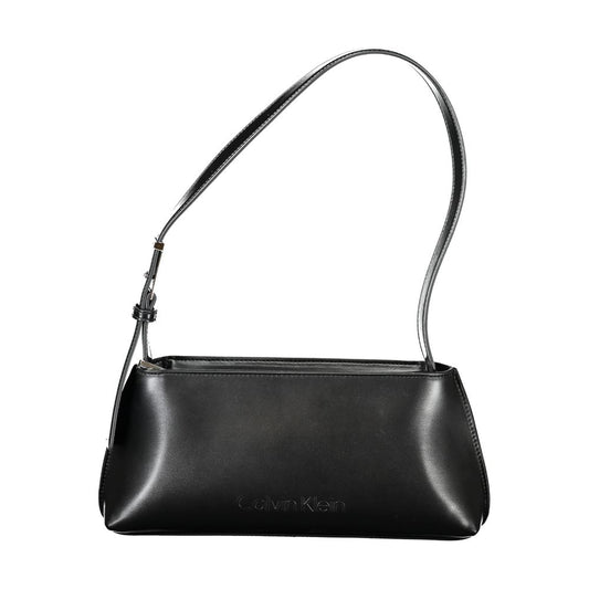 Black Polyester Women Handbag