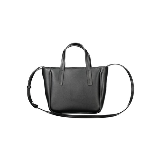 Black Polyethylene Women Handbag