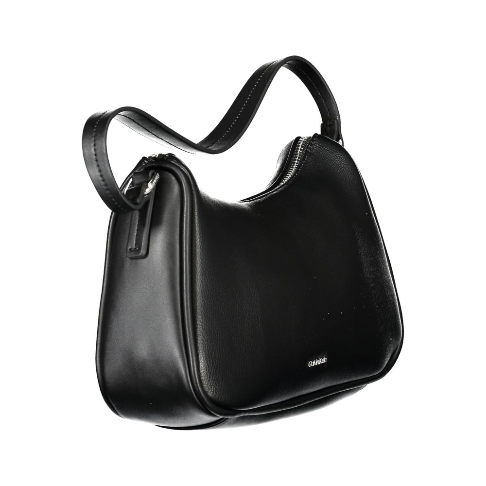 Black Polyethylene Women Handbag