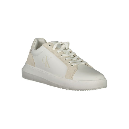 White Polyethylene Men Sneaker