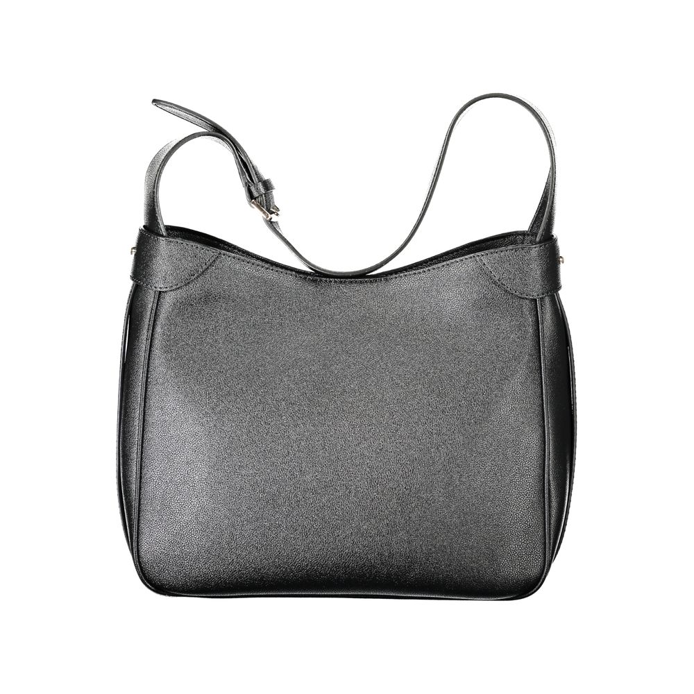 Black Polyethylene Women Handbag