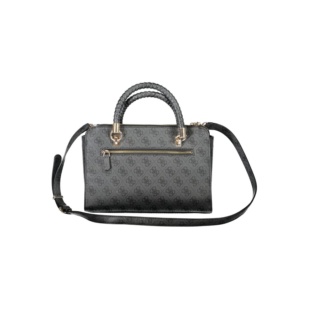 Black Polyethylene Women Handbag