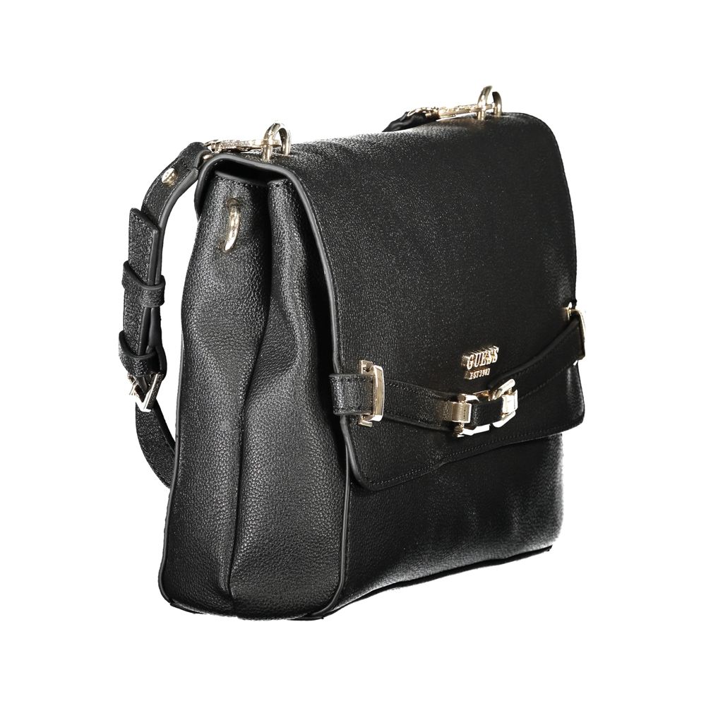 Black Polyethylene Women Handbag