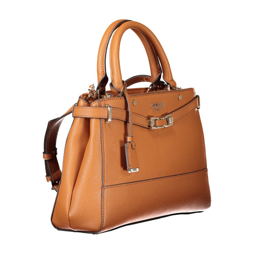 Brown Polyethylene Women Handbag