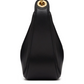 Black Leather Mini Hobo Vlogo Shoulder Bag