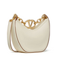 Ivory Leather Mini Hobo Vlogo Shoulder Bag