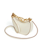 Ivory Leather Mini Hobo Vlogo Shoulder Bag