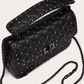 Black Nappa Leather Medium Rockstudt Spike Bag