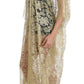 Golden Floral Lace Kaftan Sundress