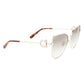 Brown Metal Sunglasses