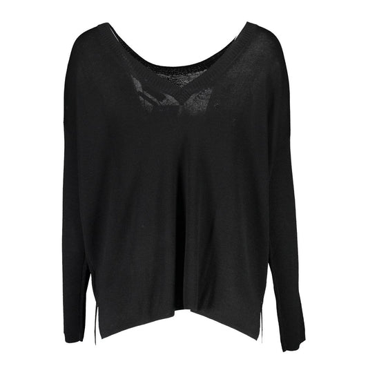 Black Wool Women Sweater