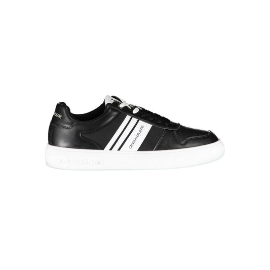 Black Polyester Men Sneaker