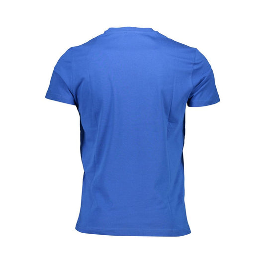 Blue Cotton Men T-Shirt