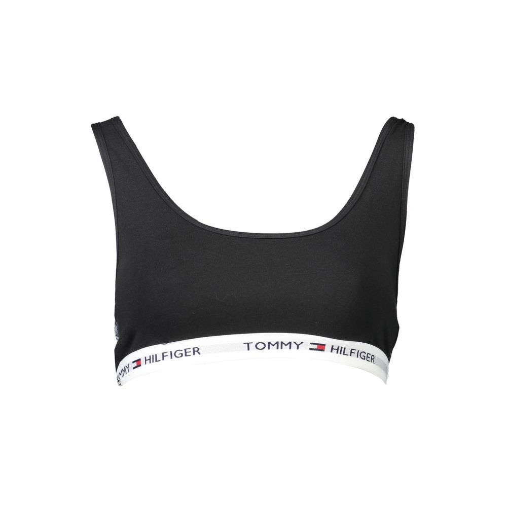 Black Cotton Women Sports Bra