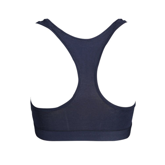 Blue Cotton Women Sports Bra