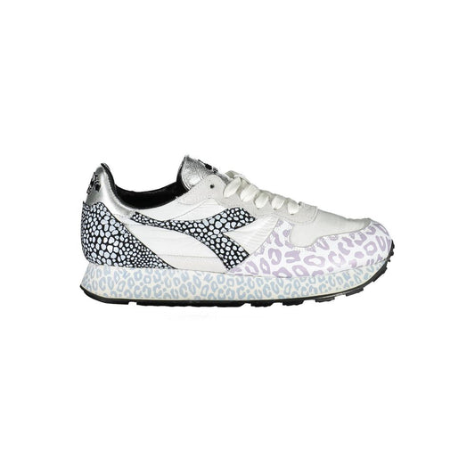 White Fabric Women Sneaker