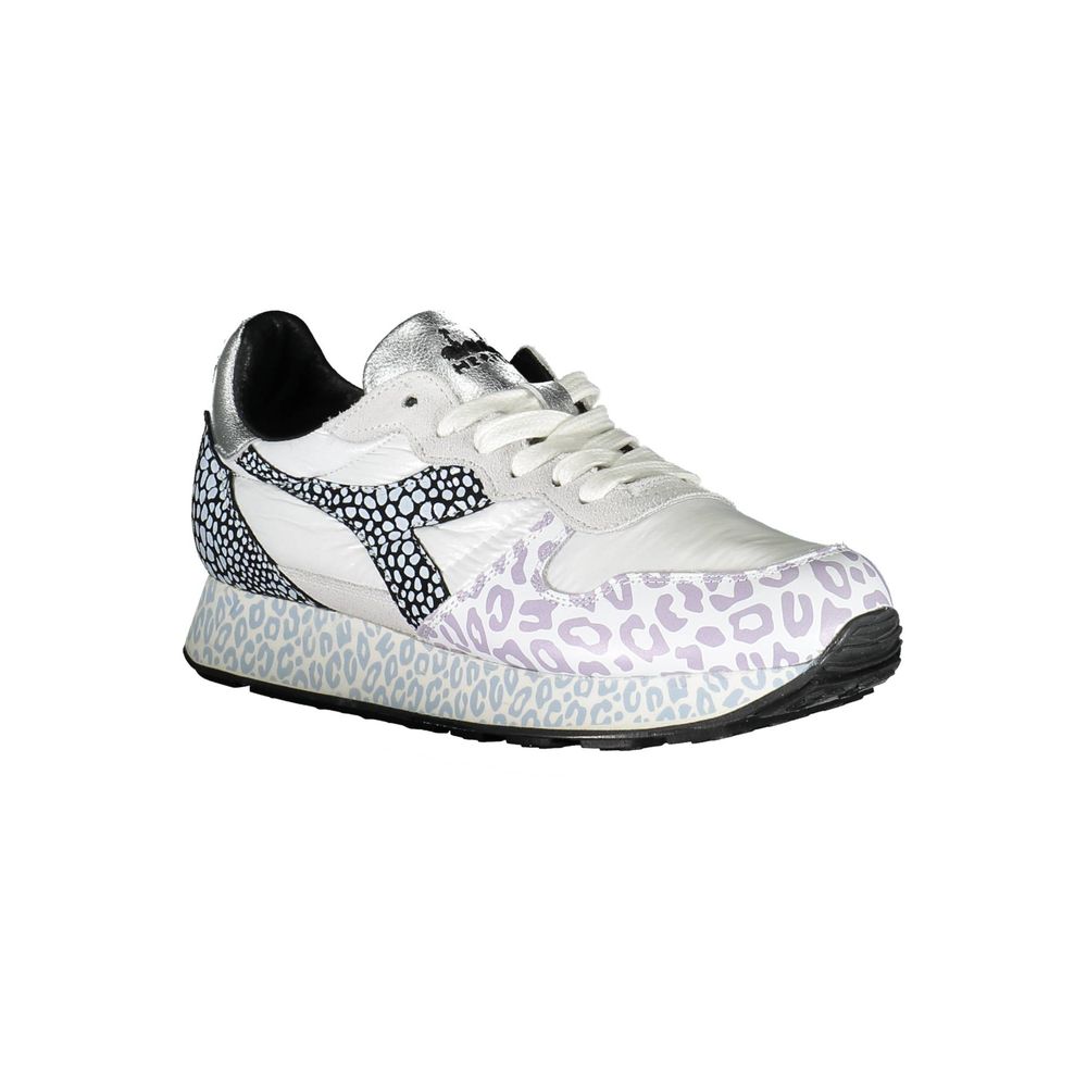 White Fabric Women Sneaker