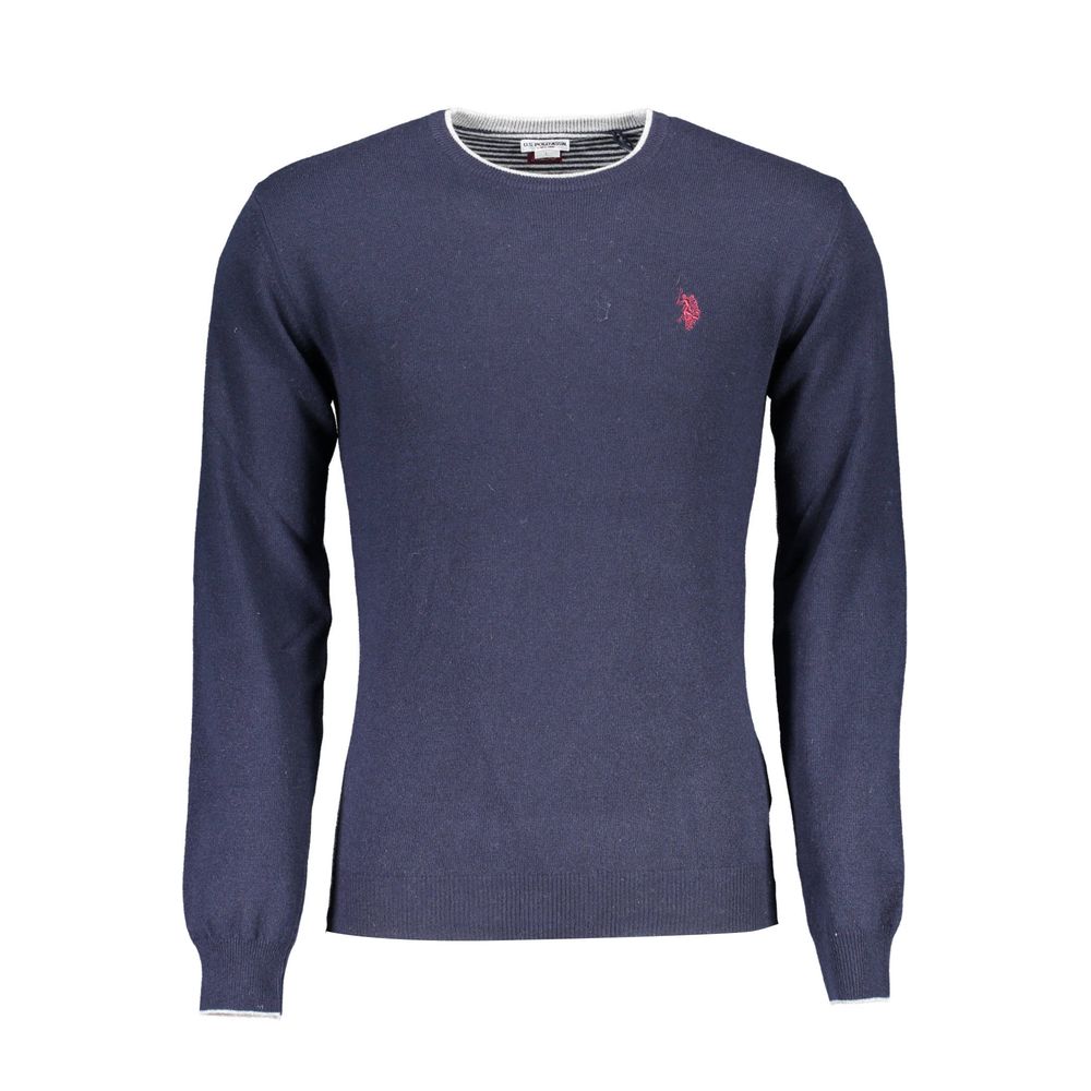 Blue Wool Men Sweater