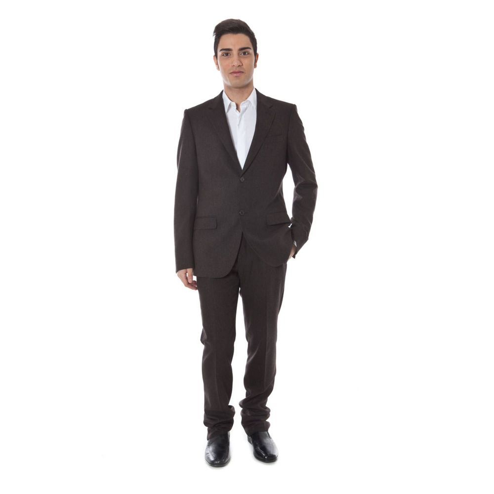 Brown Wool Men Suit