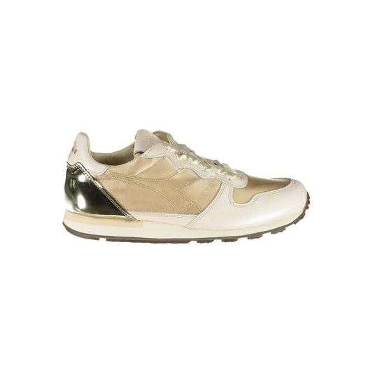 Beige Leather Women Sneaker