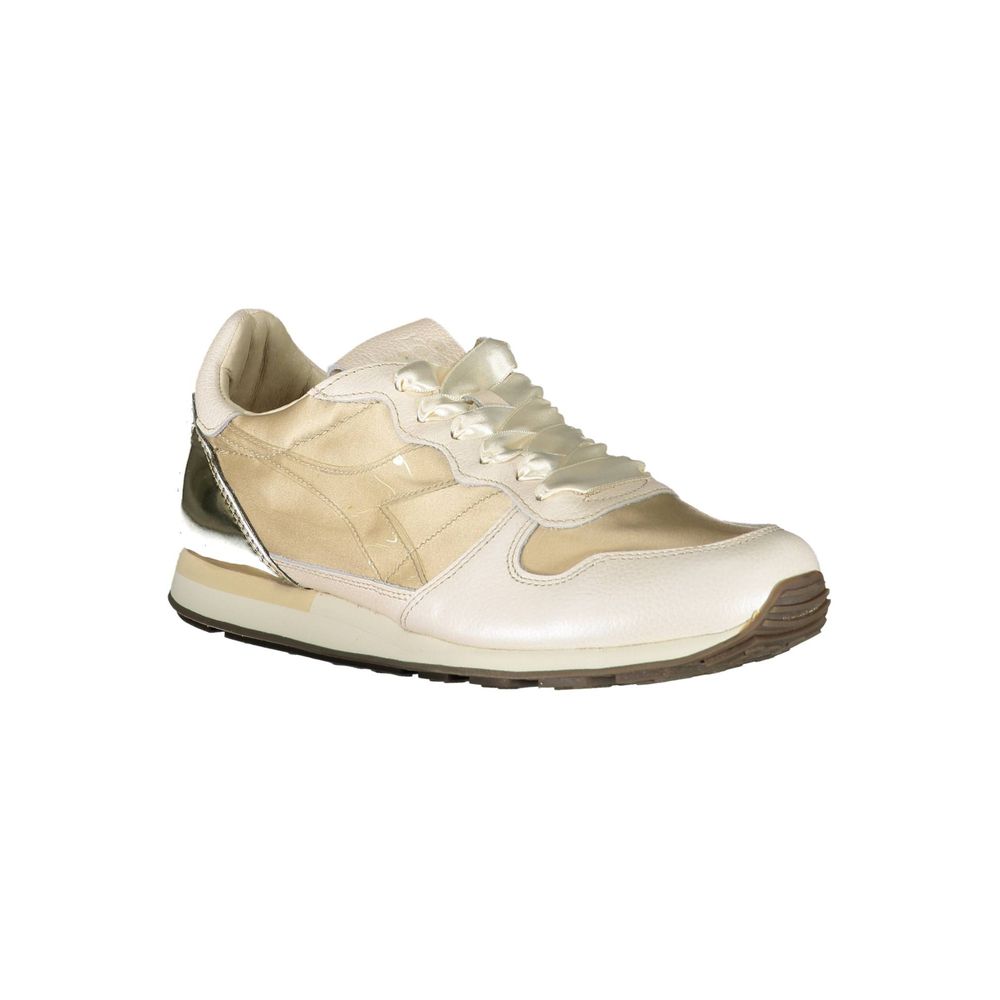 Beige Leather Women Sneaker