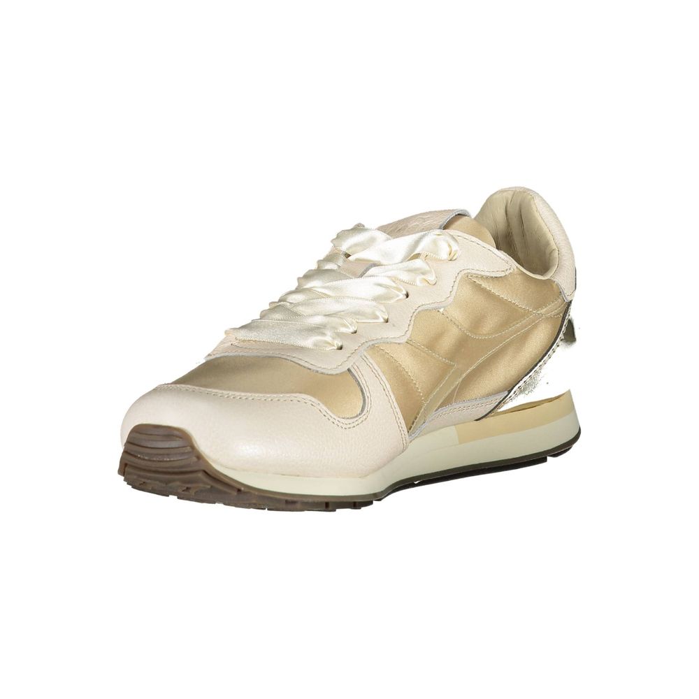 Beige Leather Women Sneaker