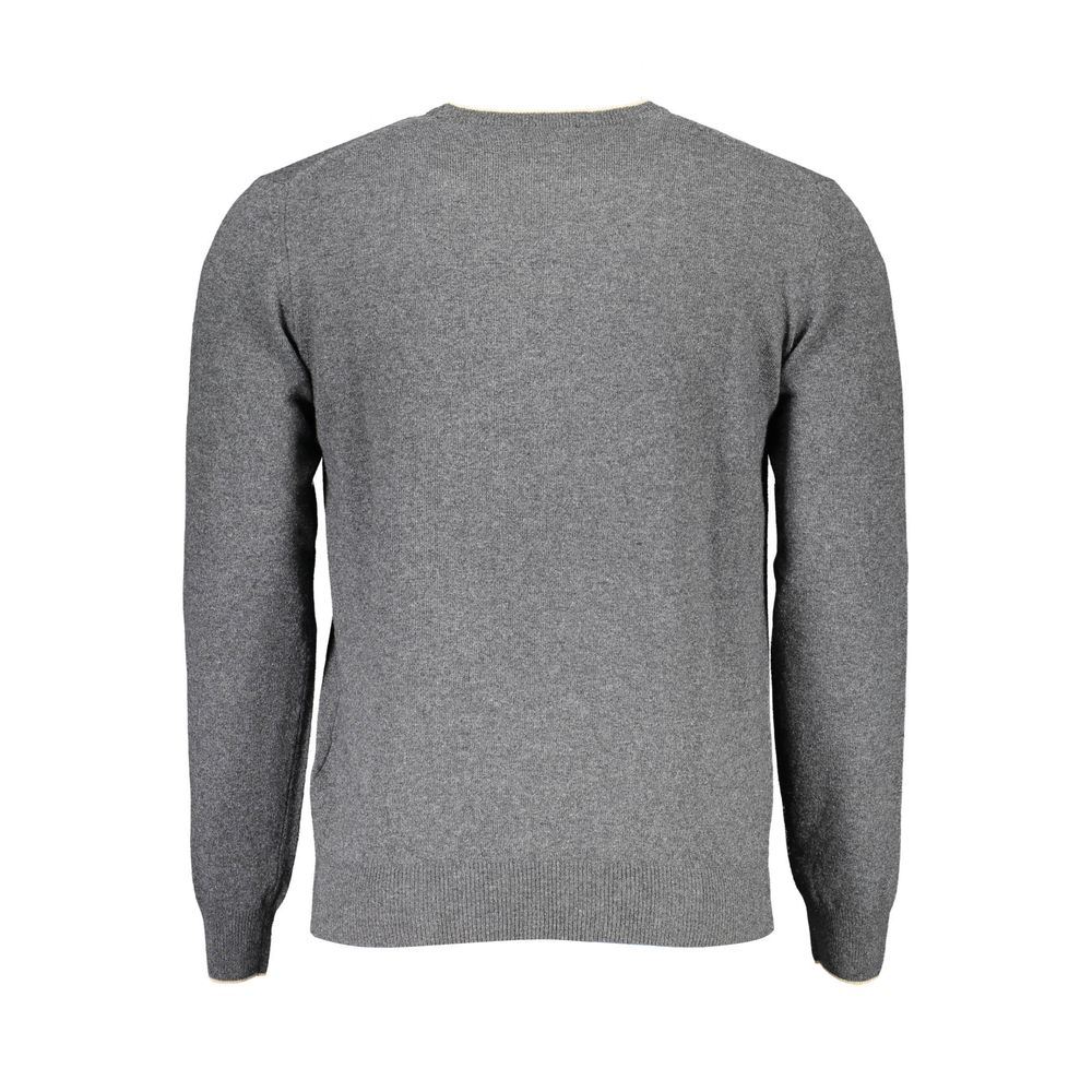 Gray Wool Men Sweater