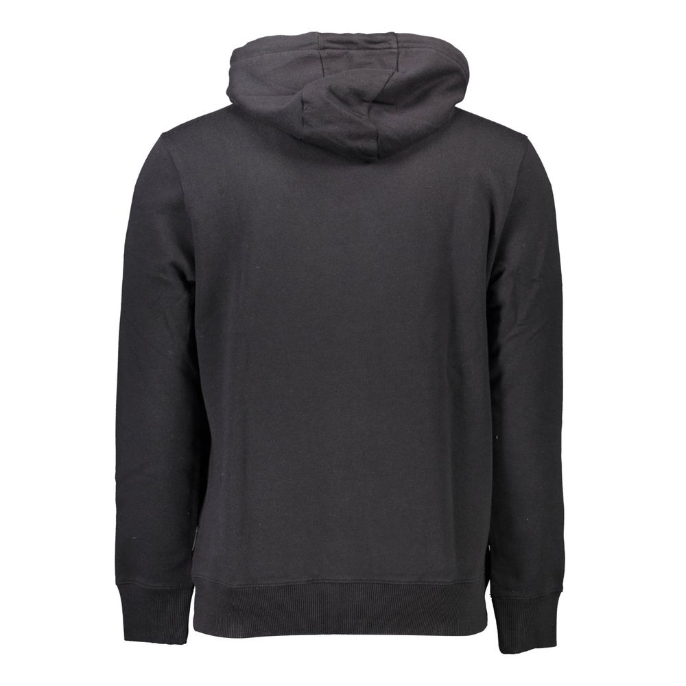 Black Cotton Men Sweater