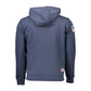 Blue Cotton Mens Hooded Sweater