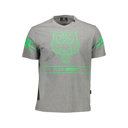 Gray Cotton Men T-Shirt